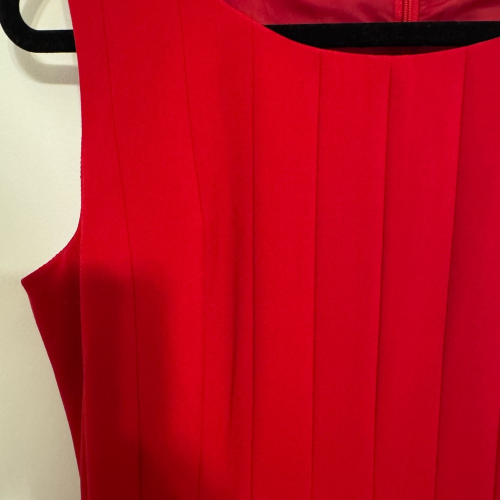 Calvin Klein Vibrant Red Midi Dress - Picture 3 of 9